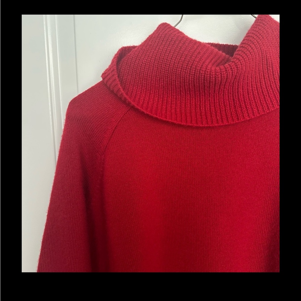 Athleta Vibrant Red Cowl Neck Sweater - Picture 6 of 7